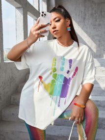 Футболка жіноча з принтом повсякденна L Білий