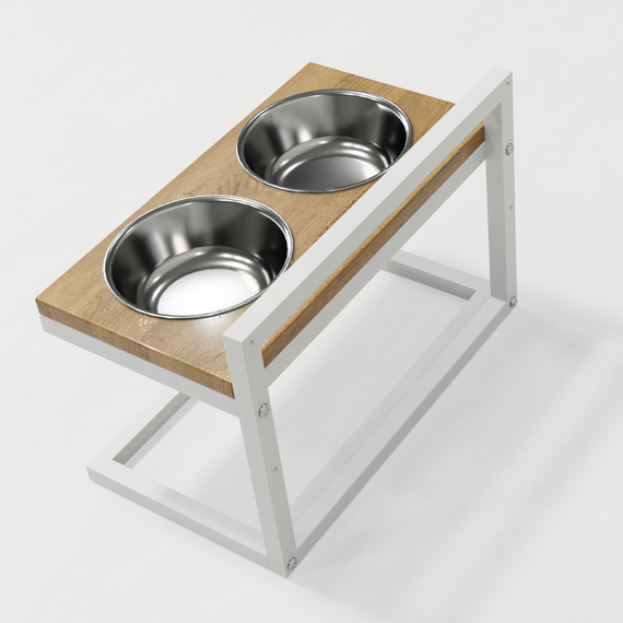 Миски на регулируемой подставке для средних собак Hollky Flex M (2 × 0.85 л) FM-422530-WHNT | Зображення 12
