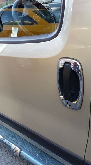 Окантовка дверної ручки (4 шт, нерж) Carmos - Турецька сталь для Peugeot Bipper 2008-2024 рр | Зображення 2
