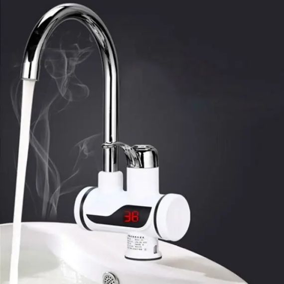 Проточний водонагрівач з LCD екраном , водонагрівач, кран