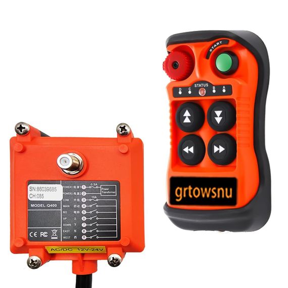 Бездротовий пульт дистанційного керування 12 В/24 В для мостового крана, електричної талі, лебідки, 4-канальний радіопередавач з п