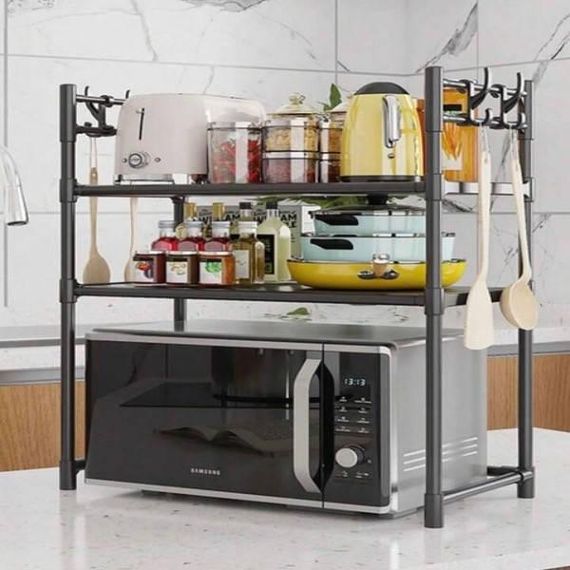 Стелаж полиця над мікрохвильовою піччю 59,5*72*33 AND XL-105 Сірий
