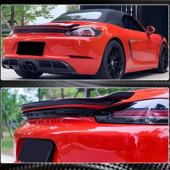 Спойлер V2 (для Boxster, Карбон) для Porsche Boxster/Cayman 982 (718) 2016- рр | Зображення 3
