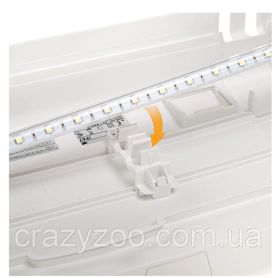 Акваріум Ferplast Capri 80 LED зі світлодіодною лампою та комплектуючими білий 100 л 80х31.5х46.5 см 65018111 | Зображення 9