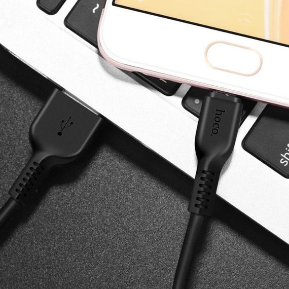 Дата кабель Hoco X20 Flash Micro USB Cable (3m) Чорний | Зображення 4