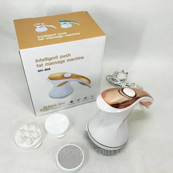 Масажер м'язовий з різними насадками Relax, Масажний пістолет для рук і ніг, Вібратор для масажу тіла ZE-67 | Зображення 1