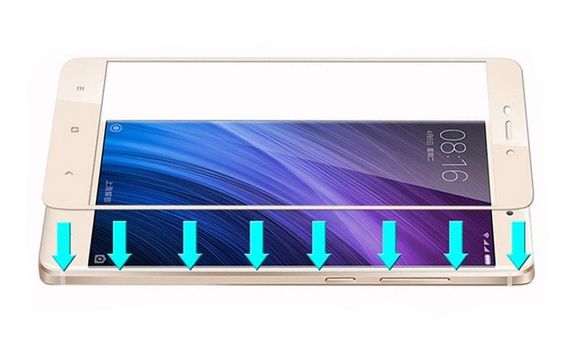 Full Cover захисне скло для Xiaomi Redmi 4a - Gold | Зображення 1