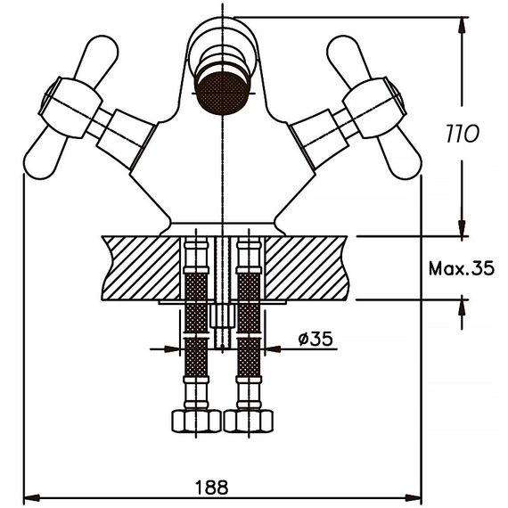 Змішувач для біде Haiba Dominox 162 (HB0074) | Зображення 1