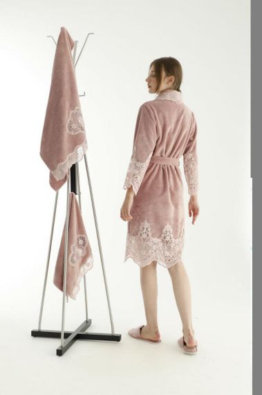 Жіночий набір Nusa 3875 з мереживом, пудра S | Зображення 1