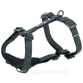 Шлея Trixie CityStyle H-harness для собак бавовна XS–S 30–44 см 10 мм чорна