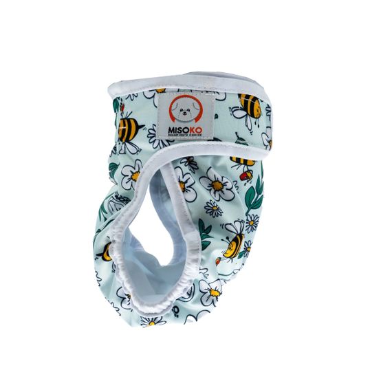 Багаторазовий підгузник для собак-самок Misoko&Co, малюнок бджоли, розмір M | Зображення 1