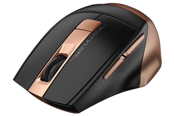 Миша бездротова A4Tech Fstyler FG35,  USB, колір чорний+бронза | Зображення 2