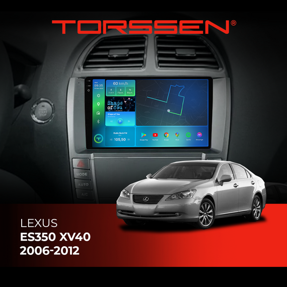Штатна магнітола 2K Torssen Lexus ES350 XV40 2006-2012 F9432 4G Carplay DSP