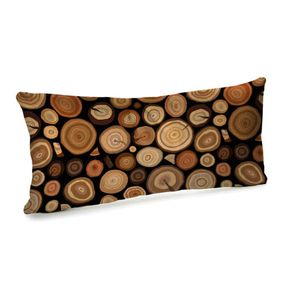 Подушка для дивану оксамитова Зрізи дерев 50×24 см (52BP_24S001)
