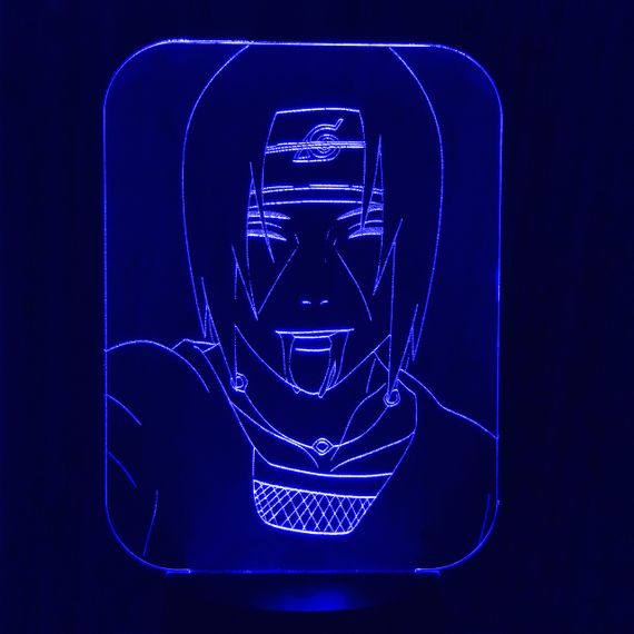 Акриловый светильник-ночник Учиха Итачи синий tty-n000252