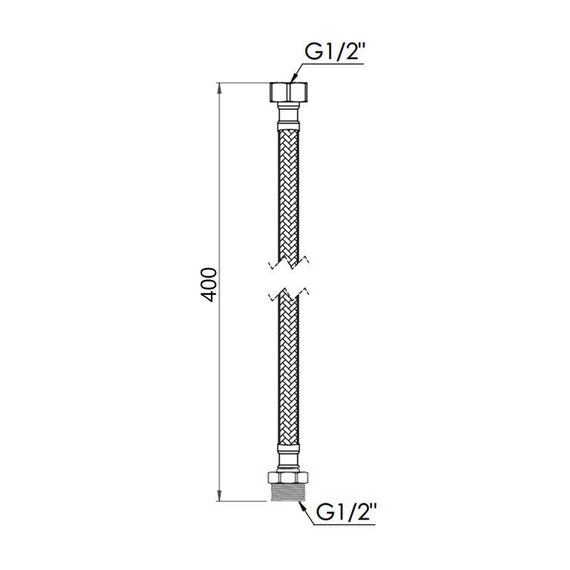 Гибкая подводка для воды Thermo Alliance Forte ВН 40 см SF392W40 | Зображення 1