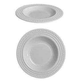 Тарілка супова Vittora Blanco Ethno V-215ET 21.5 см біла