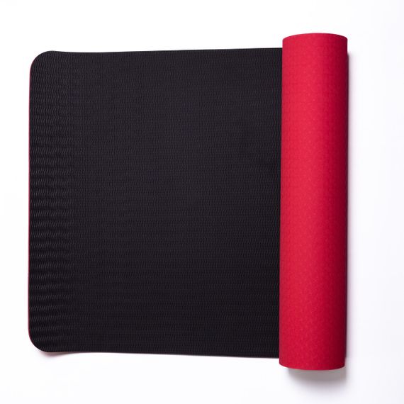 Килимок для йоги нековзкий 173×58 см Червоний HP-42-10R