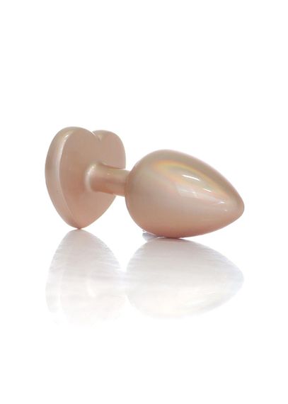 Анальна металева пробка Plug-Jewellery Pearl Gold Heart PLUG- Clear S sexstyle | Зображення 4