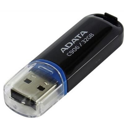 USB флеш накопичувач ADATA 32GB C906 Black USB 2.0 (AC906-32G-RBK) | Зображення 1