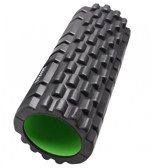 Масажний ролик (роллер) Power System PS-4050 Fitness Foam Roller Black/Green (33x15см.) | Зображення 1