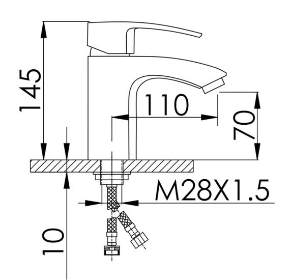 Змішувач для раковини Qtap Swan Eco QTSWA270CRM45532 | Зображення 1
