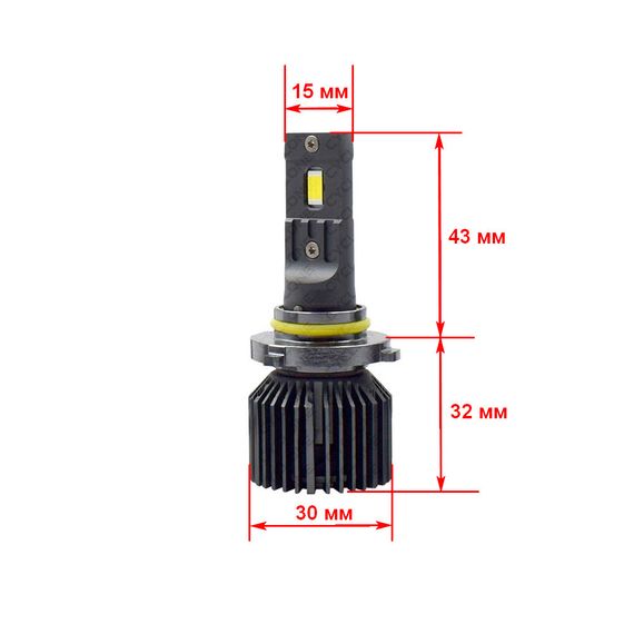 Светодиодные лампы Cyclone LED 9005 HB3 6000K 12000Lm type 45 CanBus (2 лампы) | Зображення 3