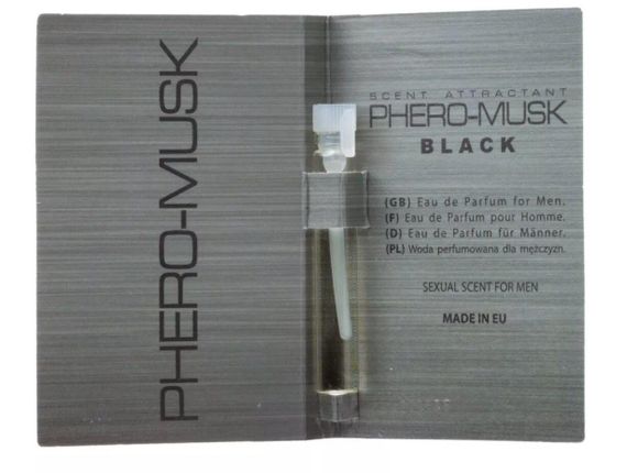 Духи з феромонами для чоловіків PHERO-MUSK BLACK, 1 ml Sex Aura | Зображення 1