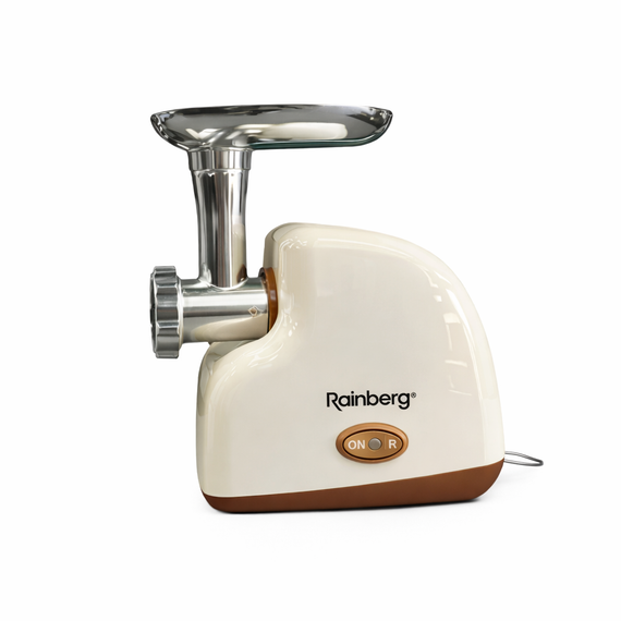 Электрическая мясорубка Rainberg RB-2319 3000 Вт с защитой двигателя бежевая | Зображення 1