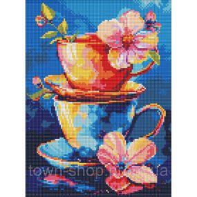 Алмазная мозаика без подрамника "Тайна чаепития" AMC8038, 30х40 см
