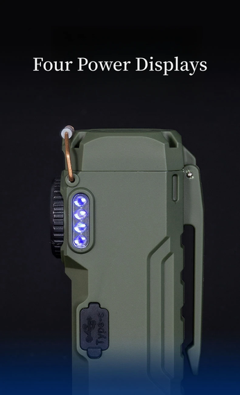 Ліхтар мультифункціональний D51-SMD зелений з Li-Ion акумулятором, індикацією заряду, запальничкою та ЗУ Type-C (46799-D51-SMD_226) | Зображення 5