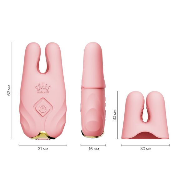 Смарт-вібратор для грудей Zalo - Nave Coral Pink, пульт ДК, робота через додаток | Зображення 2
