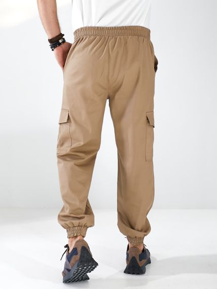 Мужские брюки карго с накладными карманами котон LI2031 цвет бежевый, размер 54/56 | Зображення 1