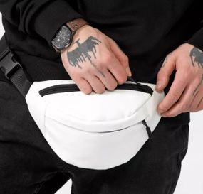 Чоловіча сумка бананка Sambag Urban SKH біла 24 × 15 × 8 см (85151008m)