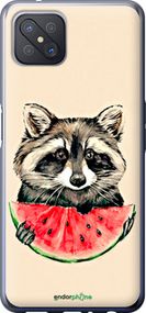 Чохол на Oppo Reno 4 Z Єнотик з кавуном "4605u-2278-2448"