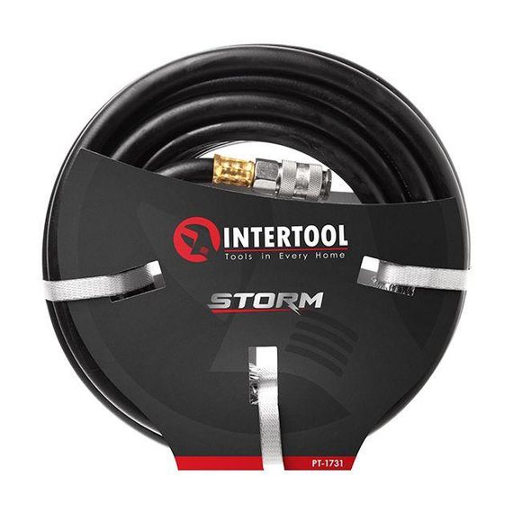 Шланг гумовий повітряний армований STORM, 20 атм, 8*15 мм, 10 м INTERTOOL PT-1731