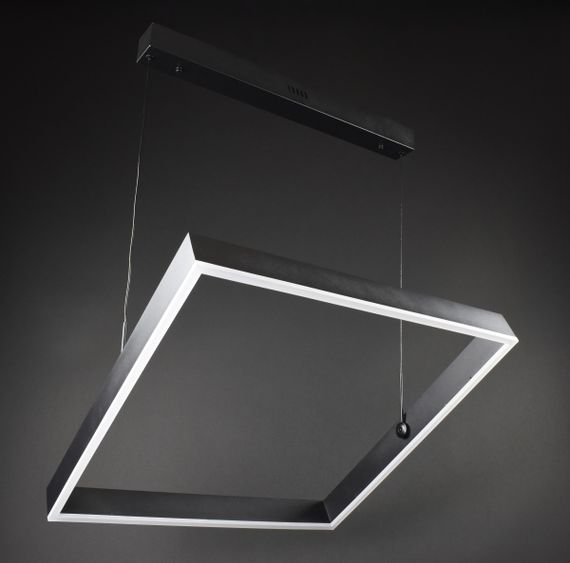 Люстра світлодіодна підвісна LED світильник для квартири на стелю лед 27896 Чорний 20-150х60х60 см. | Зображення 5