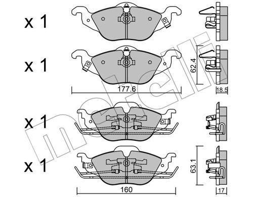 Колодки тормозные передние Opel Astra G 98-09 Chevrolet Corsa 94-02 22-0257-0 | Зображення 1