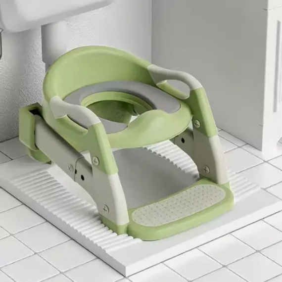 Універсальне дитяче сидіння на унітаз зі сходинкою Babycare, безпечне сидіння для привчання до туалету з підлокітниками | Зображення 1