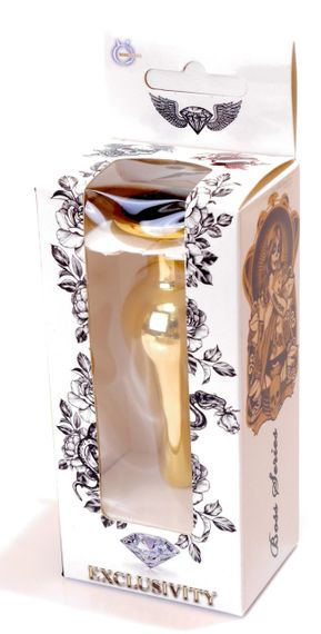 Анальний затор Boss Series - Jewellery Gold BUTT PLUG Black, BS6400065 Sex Aura | Зображення 7