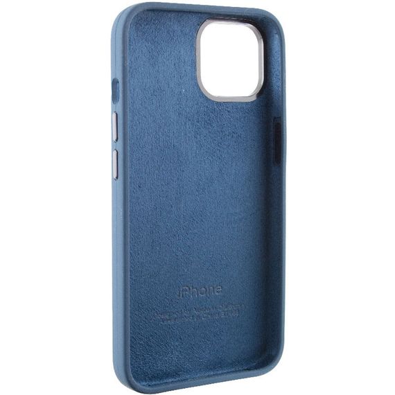Чохол Silicone Case Metal Buttons (AA) для Apple iPhone 13 (6.1") Силікон, Білий / White Силікон, Синій/StromBlue | Зображення 4