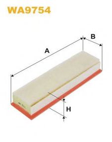 Фільтр повітряний DACIA LOGAN (вир-во WIX-FILTERS) WIX FILTERS WA9754 на DACIA LOGAN (LS_)