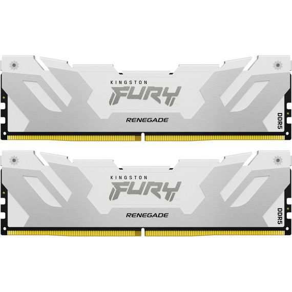 Модуль пам&#039;яті для комп&#039;ютера DDR5 32GB (2x16GB) 6800 MHz Renegade White/Silver Kingston Fury (ex.HyperX) (KF568C36RWK2-32)