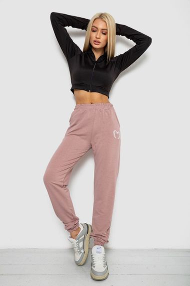 Спортивні штани жіночі, колір пудровий, 238R324 | Зображення 1