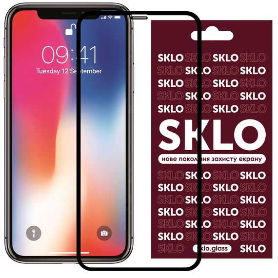 Защитное стекло SKLO 3D для Apple iPhone 11 Pro Max / XS Max (6.5") Черный