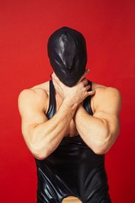 Закритий шкіряний капюшон D&A Deprivation mask Leather Sex Aura