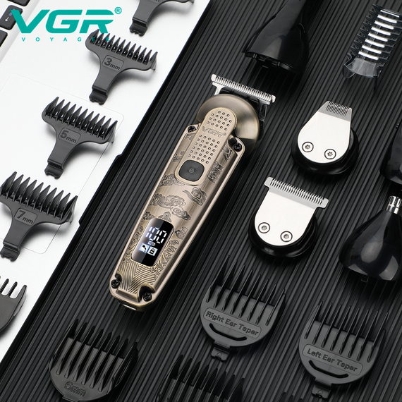 Набір для стрижки VGR 6 в 1 V-095, 16 насадок, LED дисплей | Зображення 5
