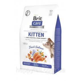 Корм сухой Brit Care Cat Grain Free Kitten Gentle Digestion Strong Immunity для котят для крепкого иммунитета с лососем 400
