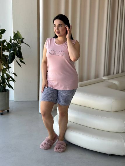 Домашній одяг,  зручна піжама з шортами PLUS SIZE | Зображення 3