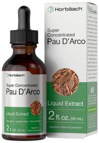 Екстракт По Дарко Horbäach Pau D'Arco Liquid Extract, 2 fl oz (59 mL) Dropper Bottle
